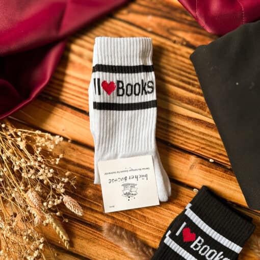 Socken_i-love-books_weiss_01