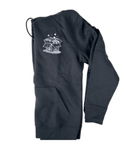 Bücherbüchsen_Hoodie_Schwarz_Gefaltet