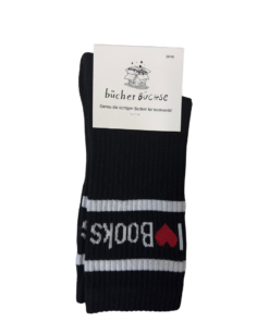 Socken I love books schwarz 35-40