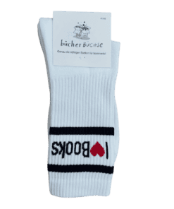 Socken I love books weiss 41-47