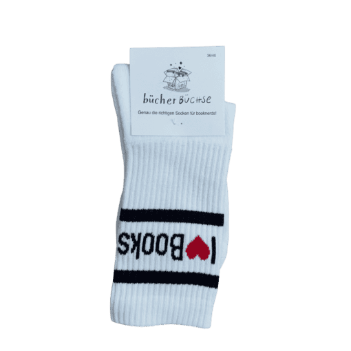 Socken I love books weiss 35-40