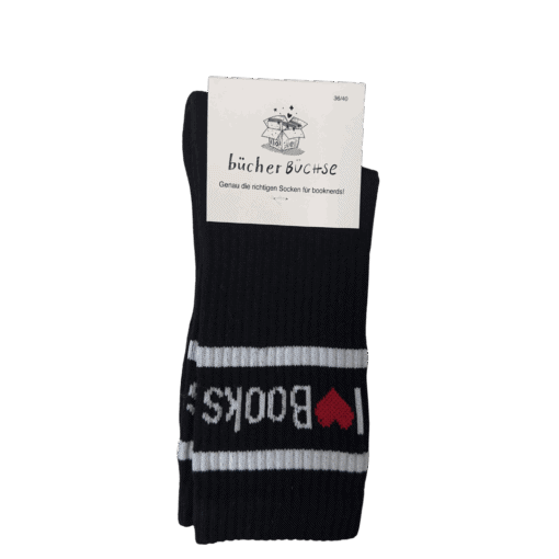 Socken I love books schwarz 35-40